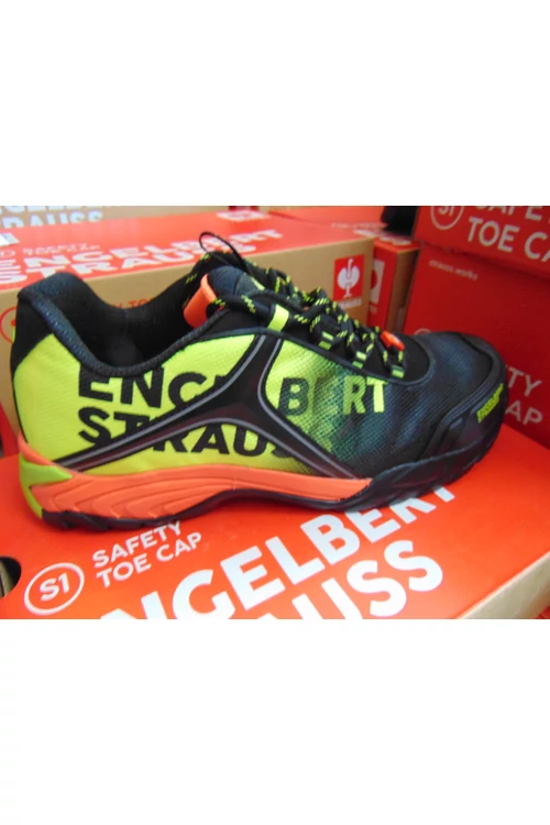 Zapatos de seguridad Engelbert Strauss Marek S1 - negro-limón-naranja