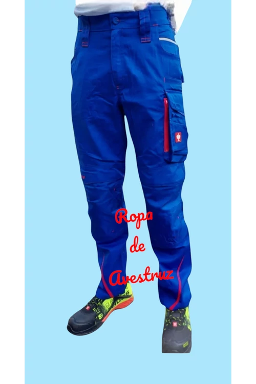 Pantalón de cintura Engelbert Strauss Motion 2020 azul royal-rojo