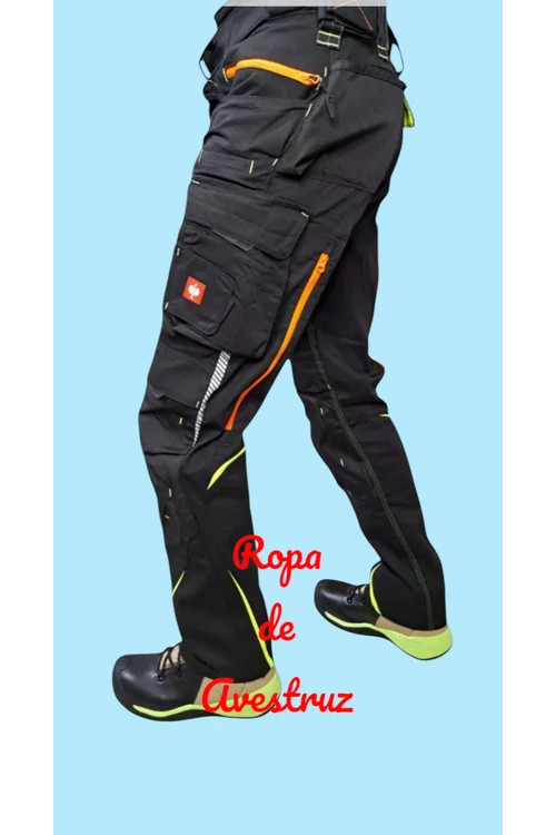 Pantalón de cintura Engelbert Strauss Motion 2020 negro-limón-naranja