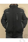 Abrigo de invierno con capucha Engelbert Strauss negro platino